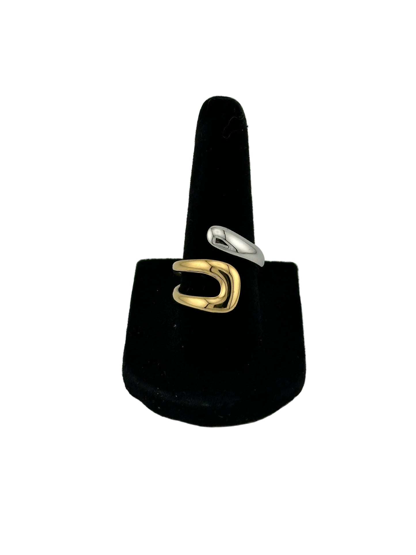 The Grace Ring shown on black velvet ring display