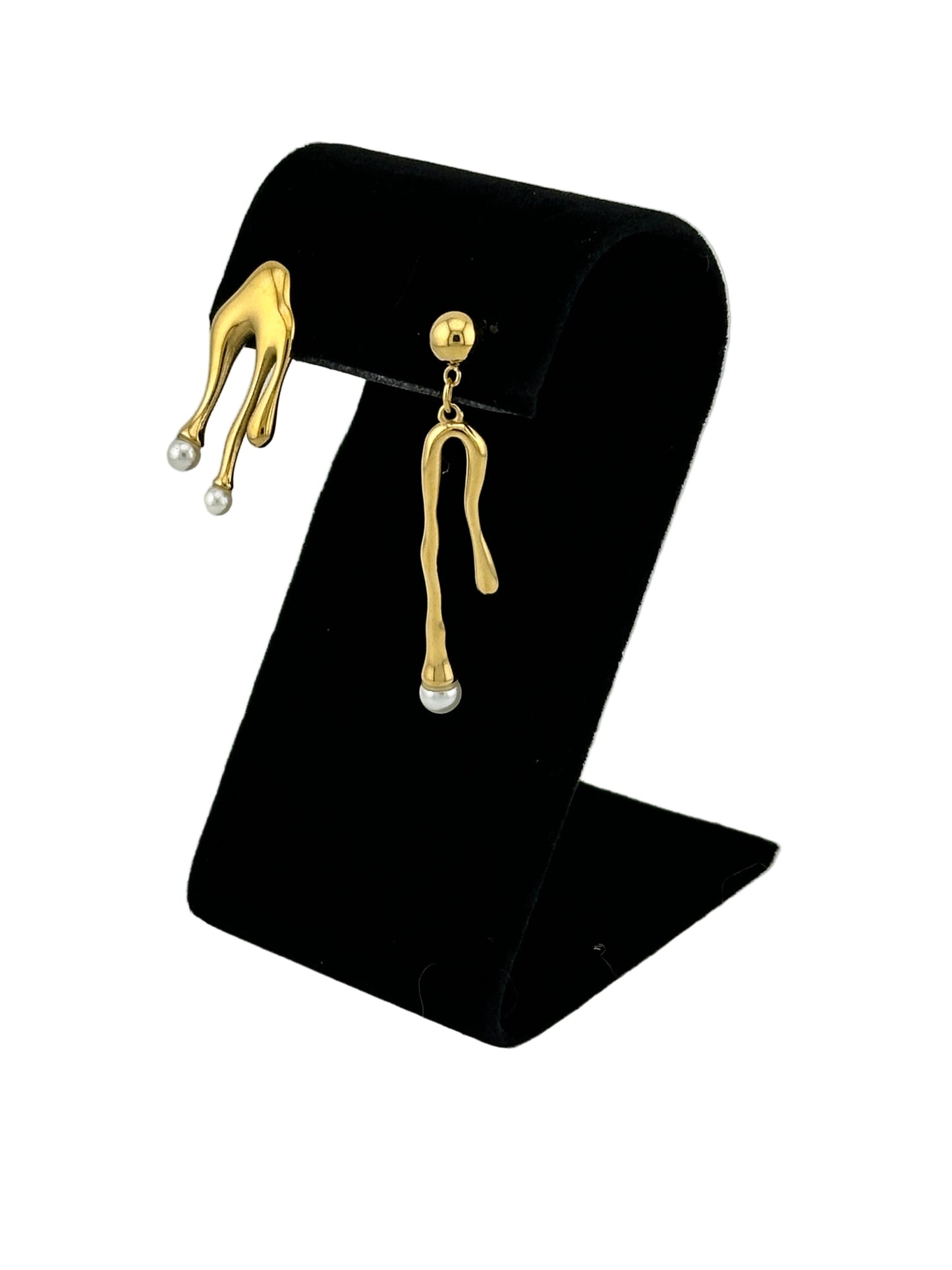 The Molten Mix Earrings, side view