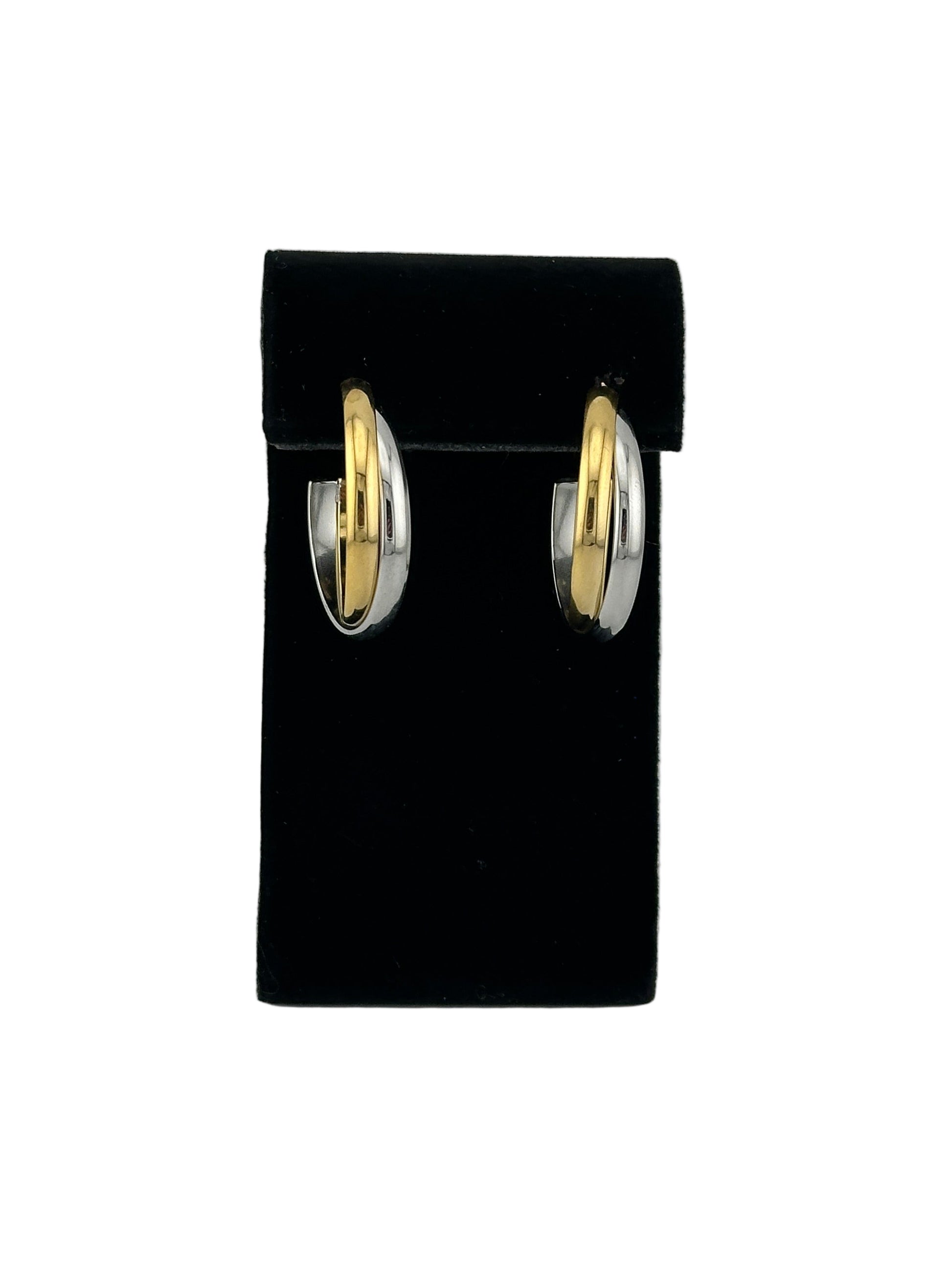 Duetto Crossover Hoop Earrings - Product Image