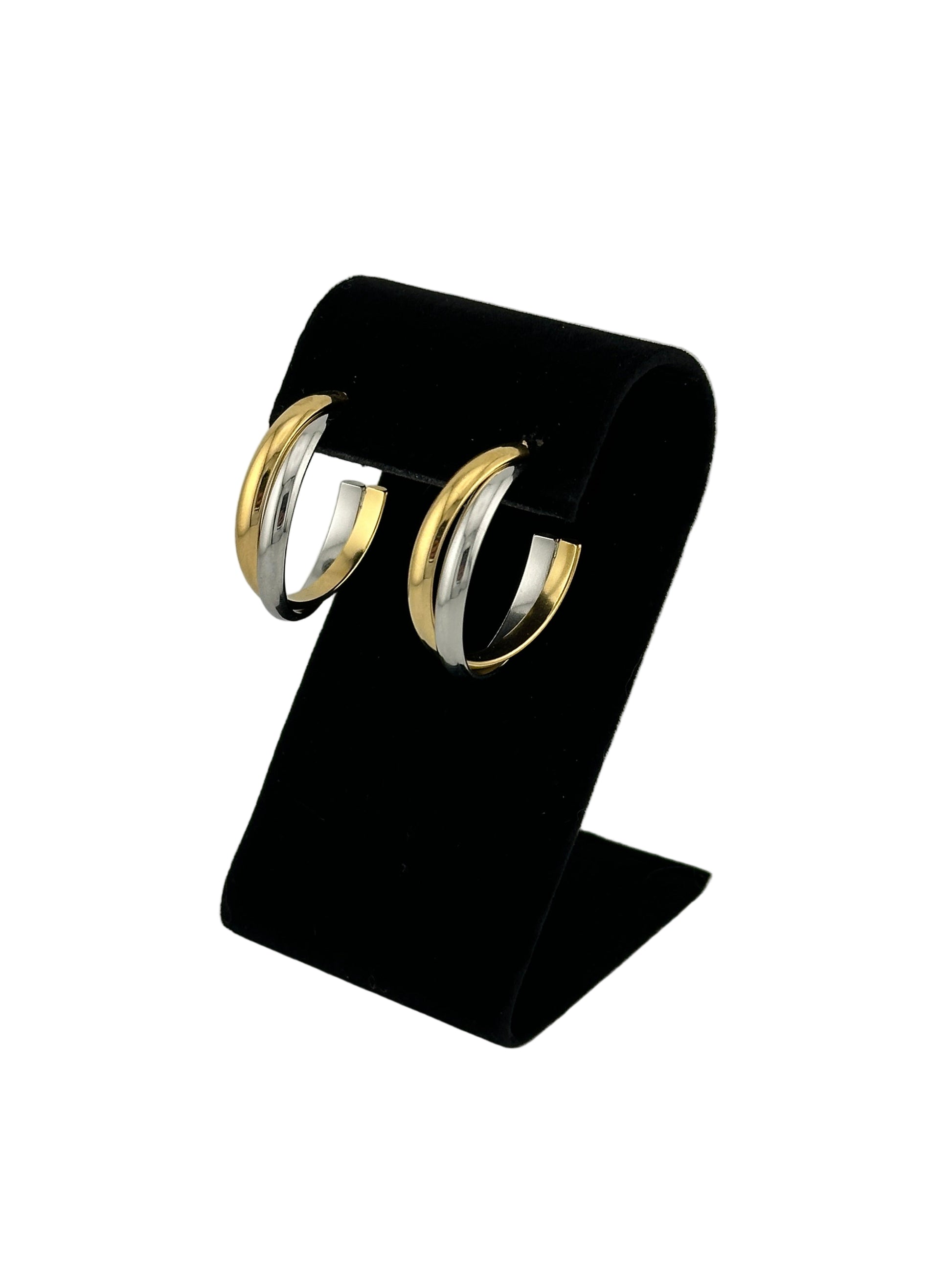 Duetto Crossover Hoop Earrings - Side View