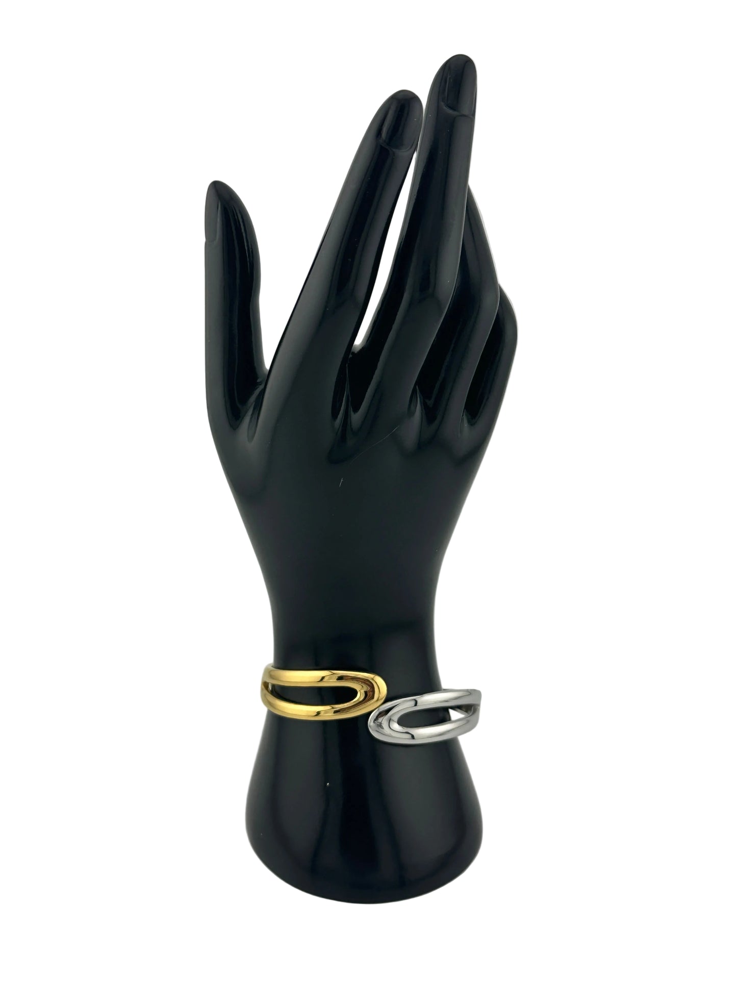 Bracelet on black hand mannequin display