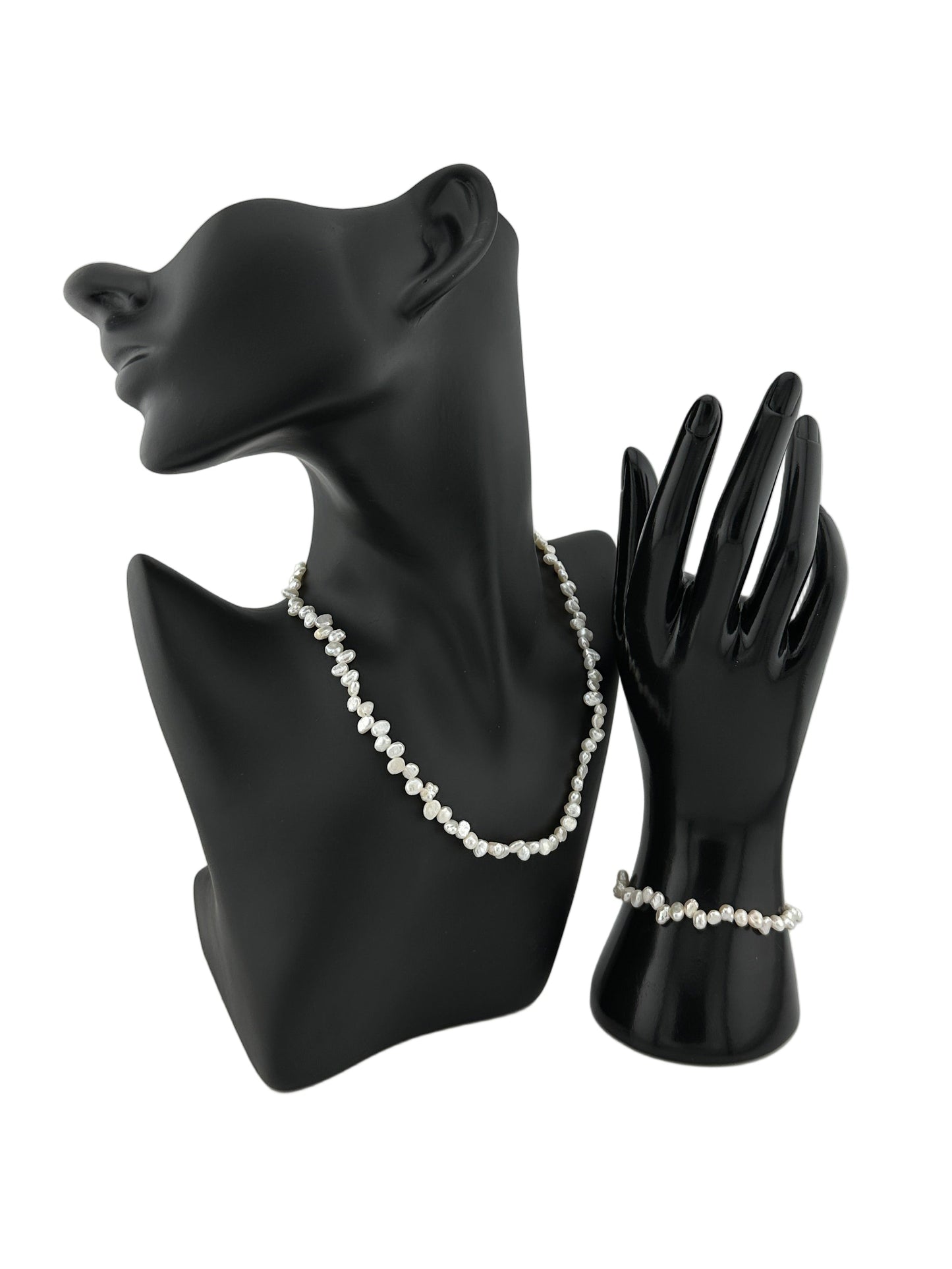 Lustra Petite Baroque Pearl Necklace and Bracelet