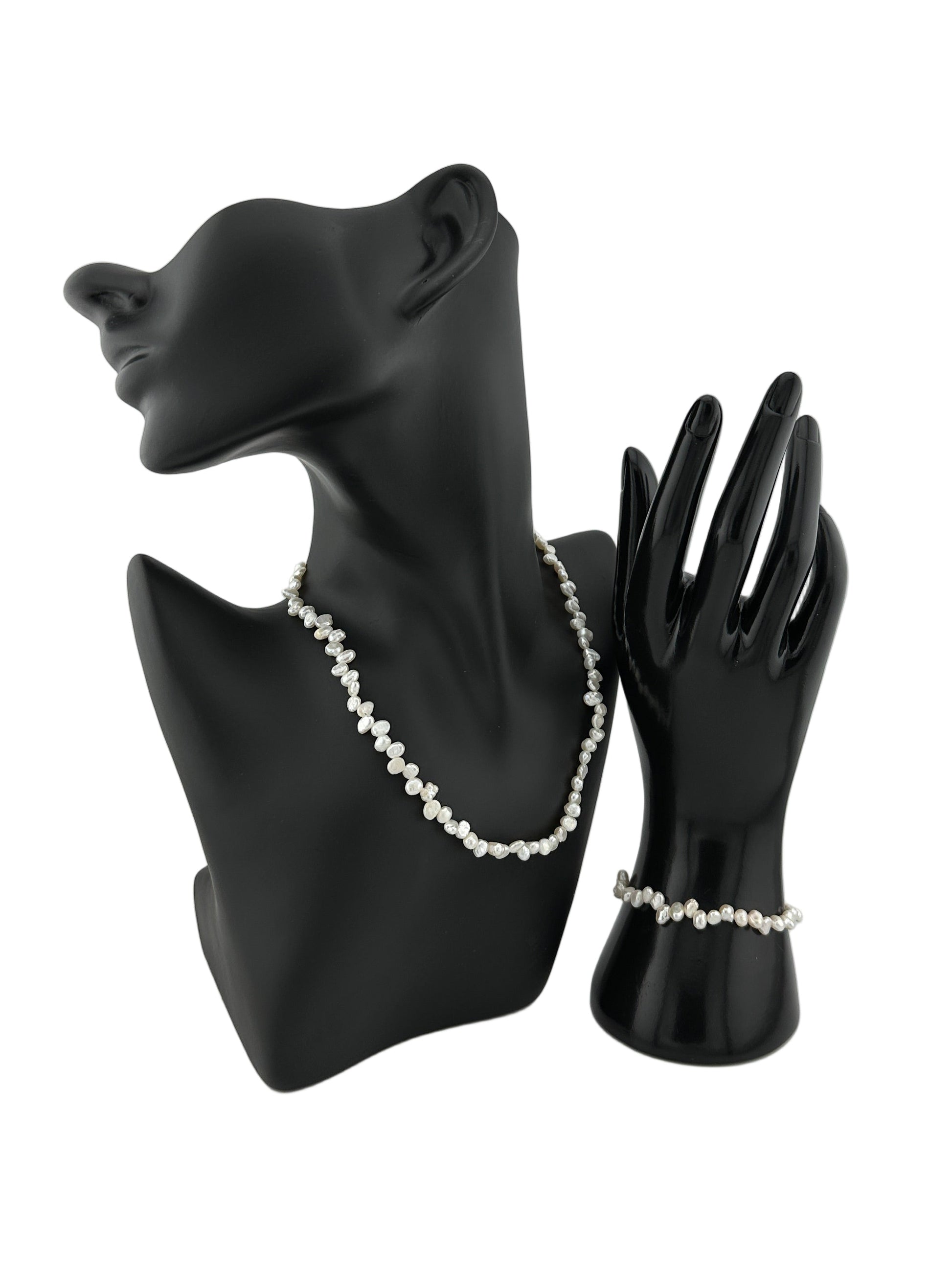 Lustra Petite Baroque Pearl Necklace and Bracelet