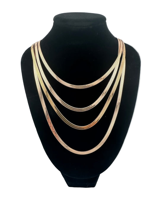 Spiga Herringbone Necklace 4mm — Herringbone Classics