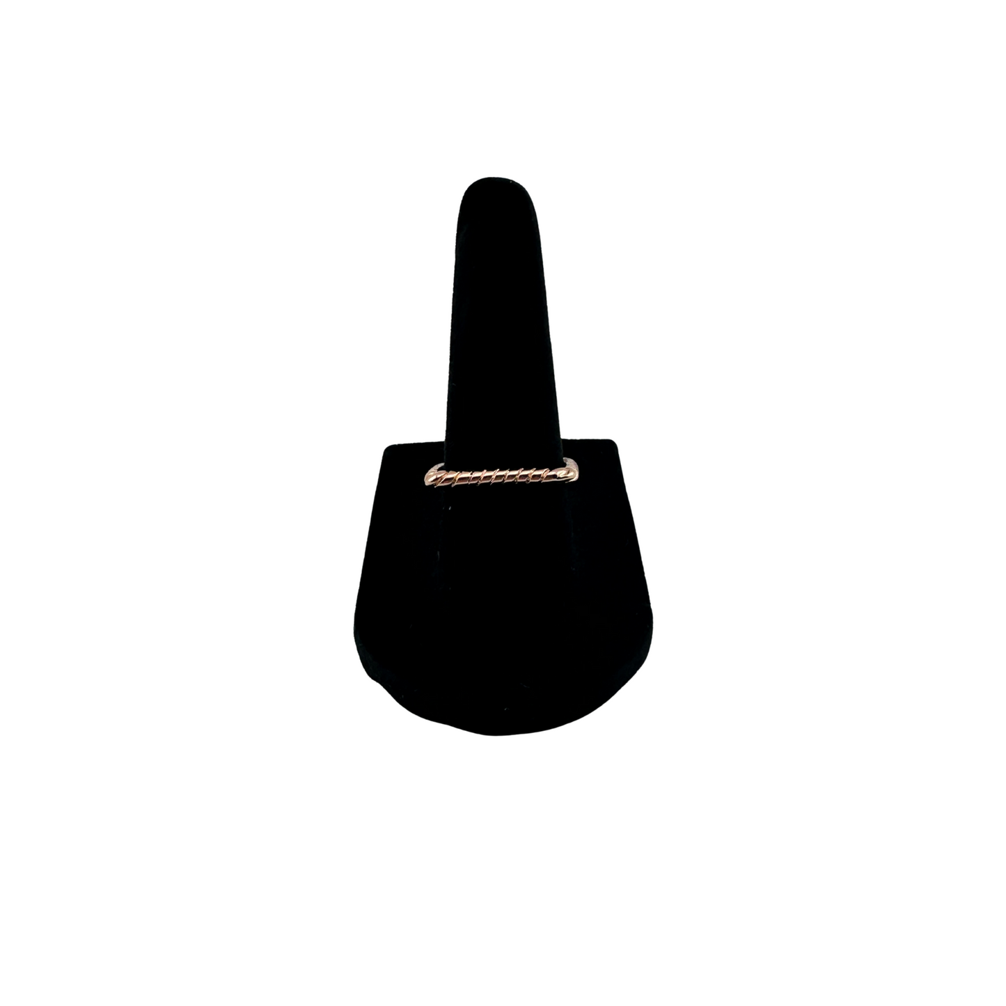 The Verona — Stackable Square Ring, shown in rose gold color option