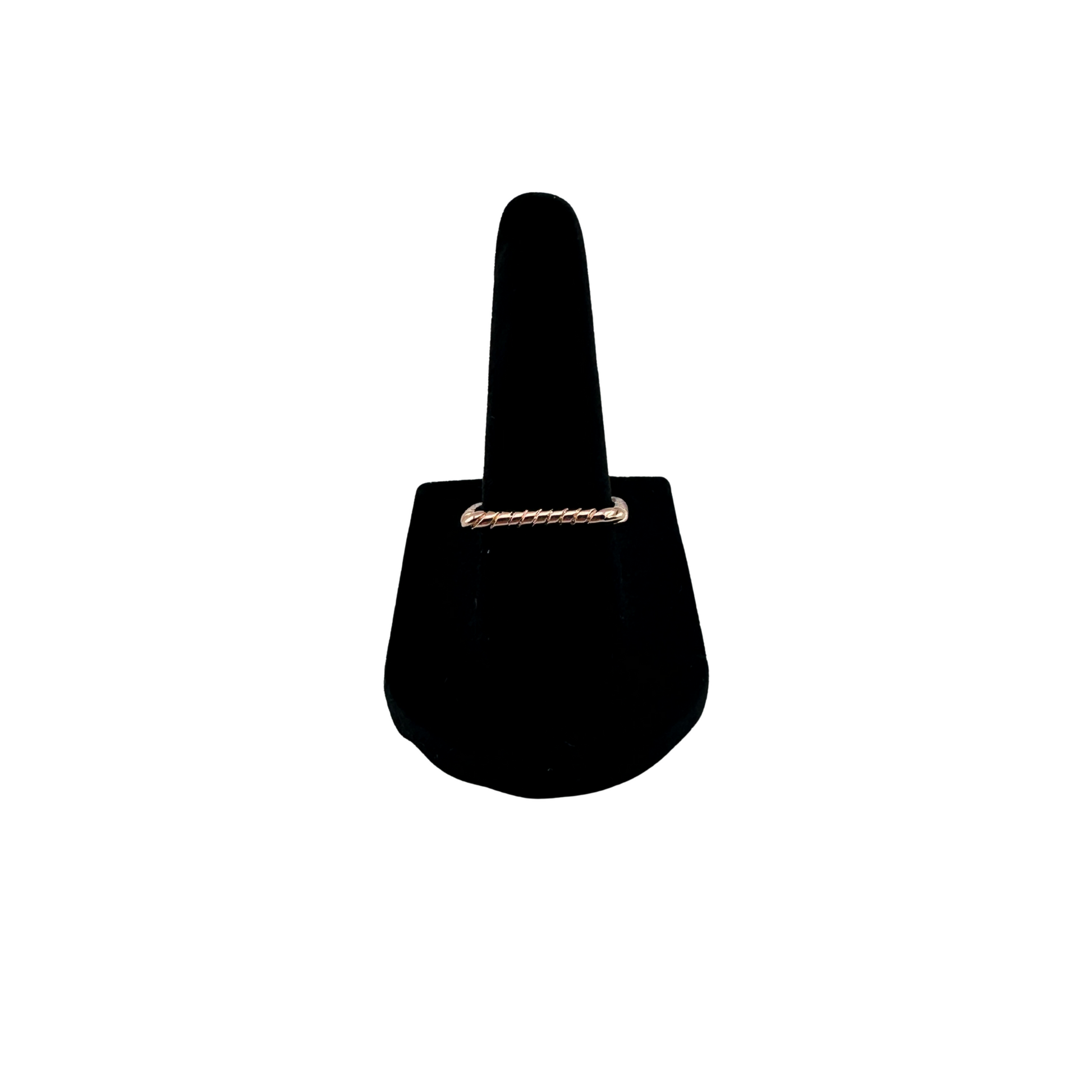 The Verona — Stackable Square Ring, shown in rose gold color option