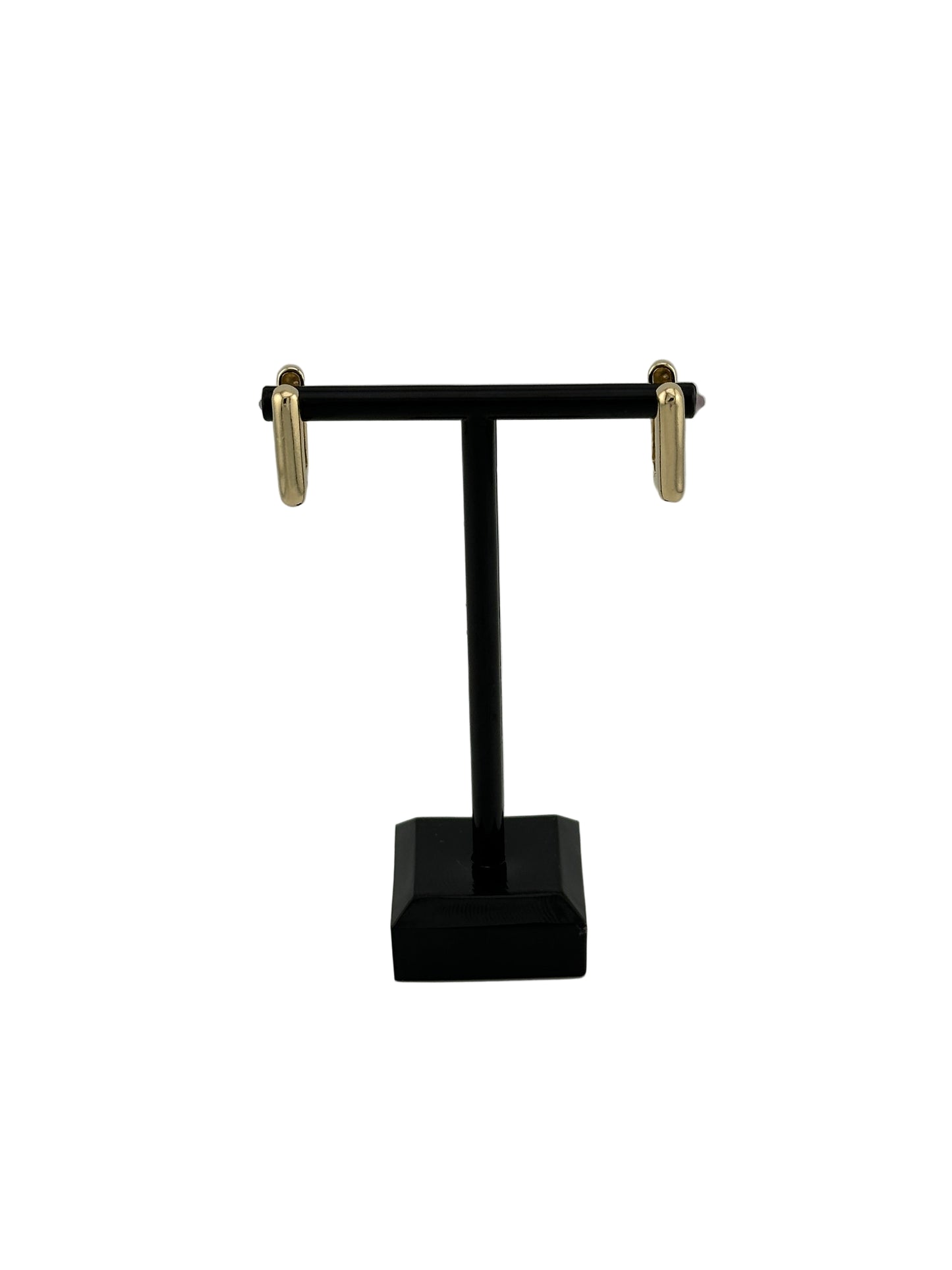 The Cecile Rectangle Clicker Hoop Earrings on white background