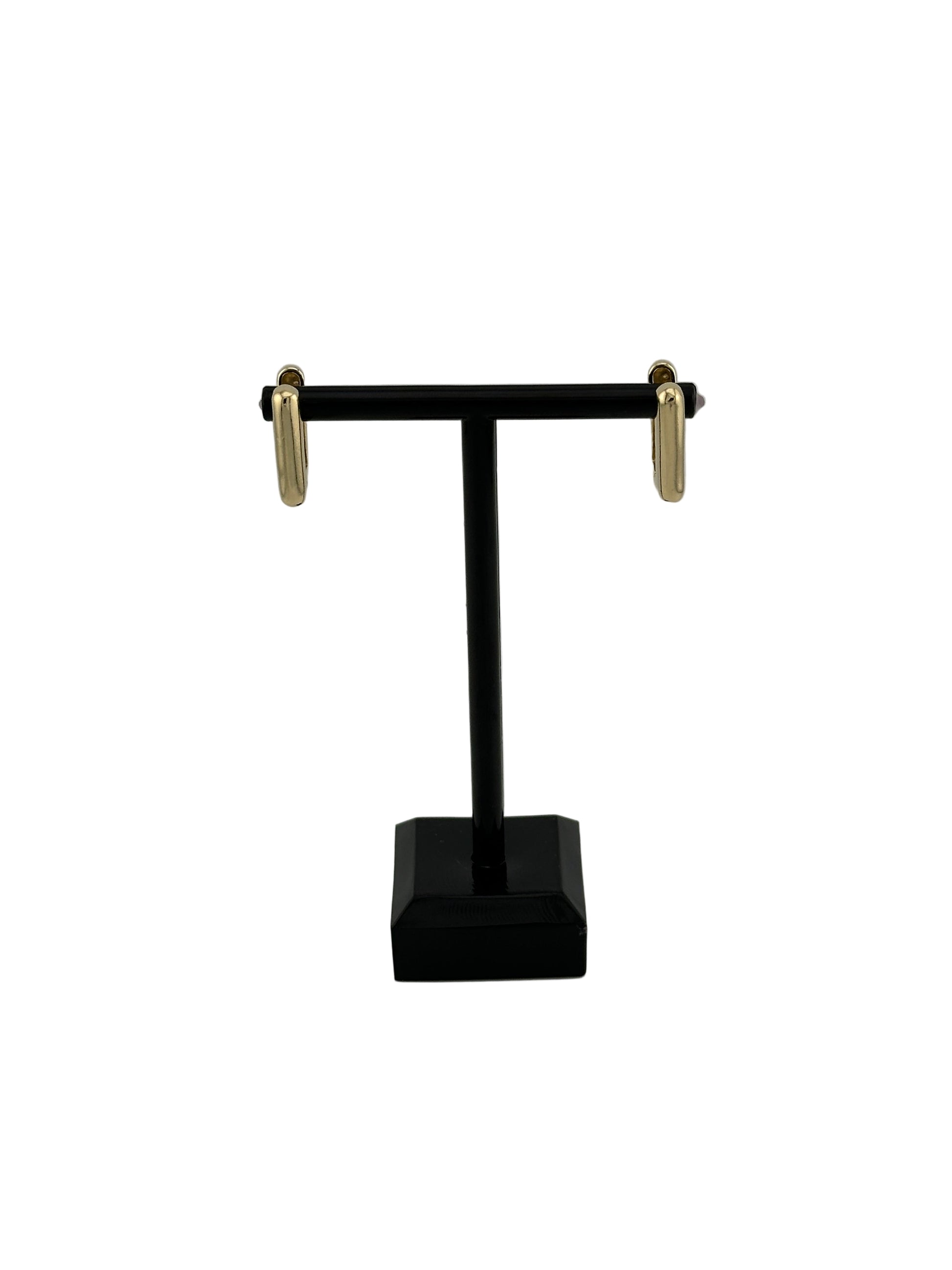 The Cecile Rectangle Clicker Hoop Earrings on white background
