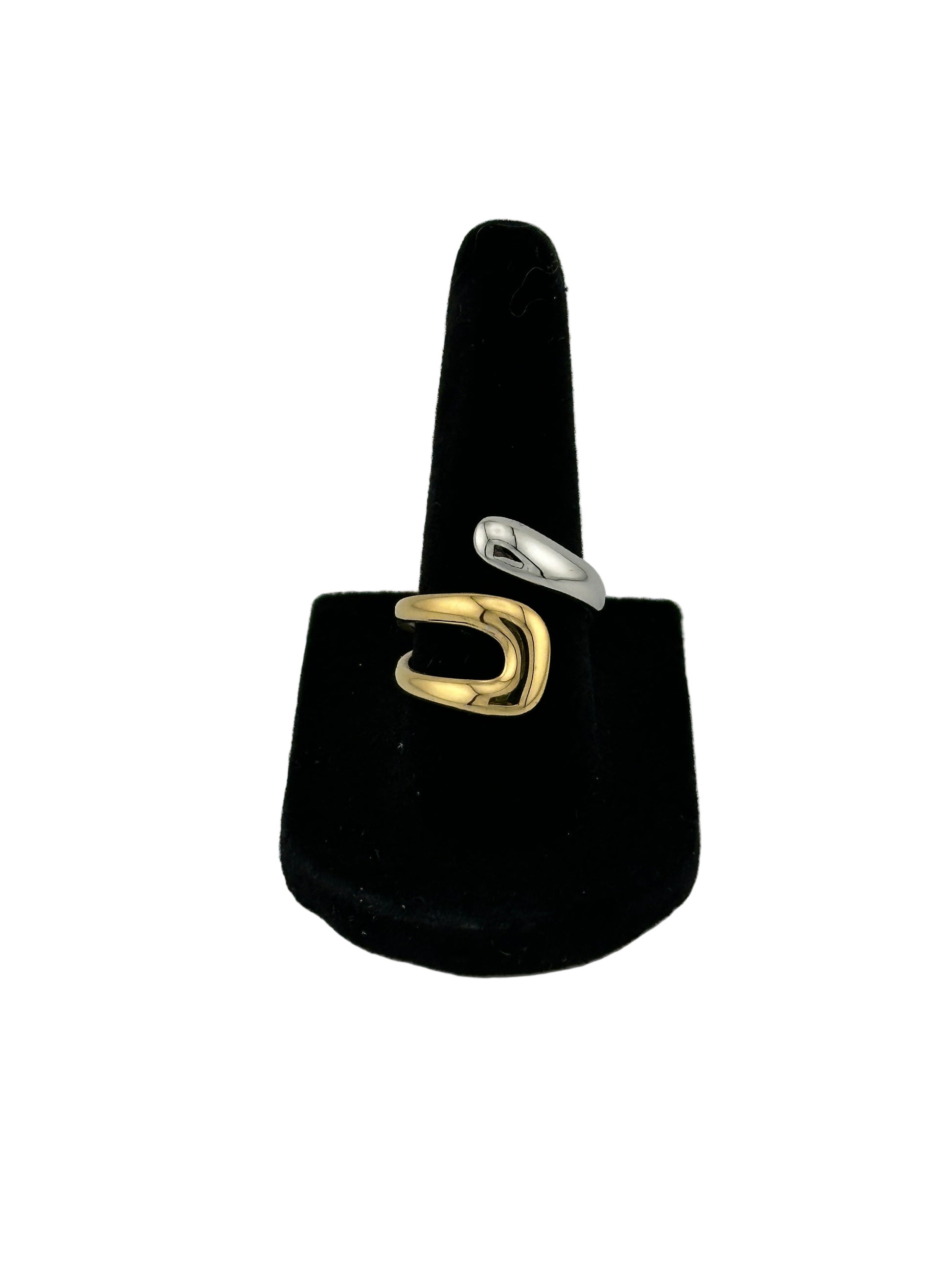 The Grace Ring shown on black velvet ring display