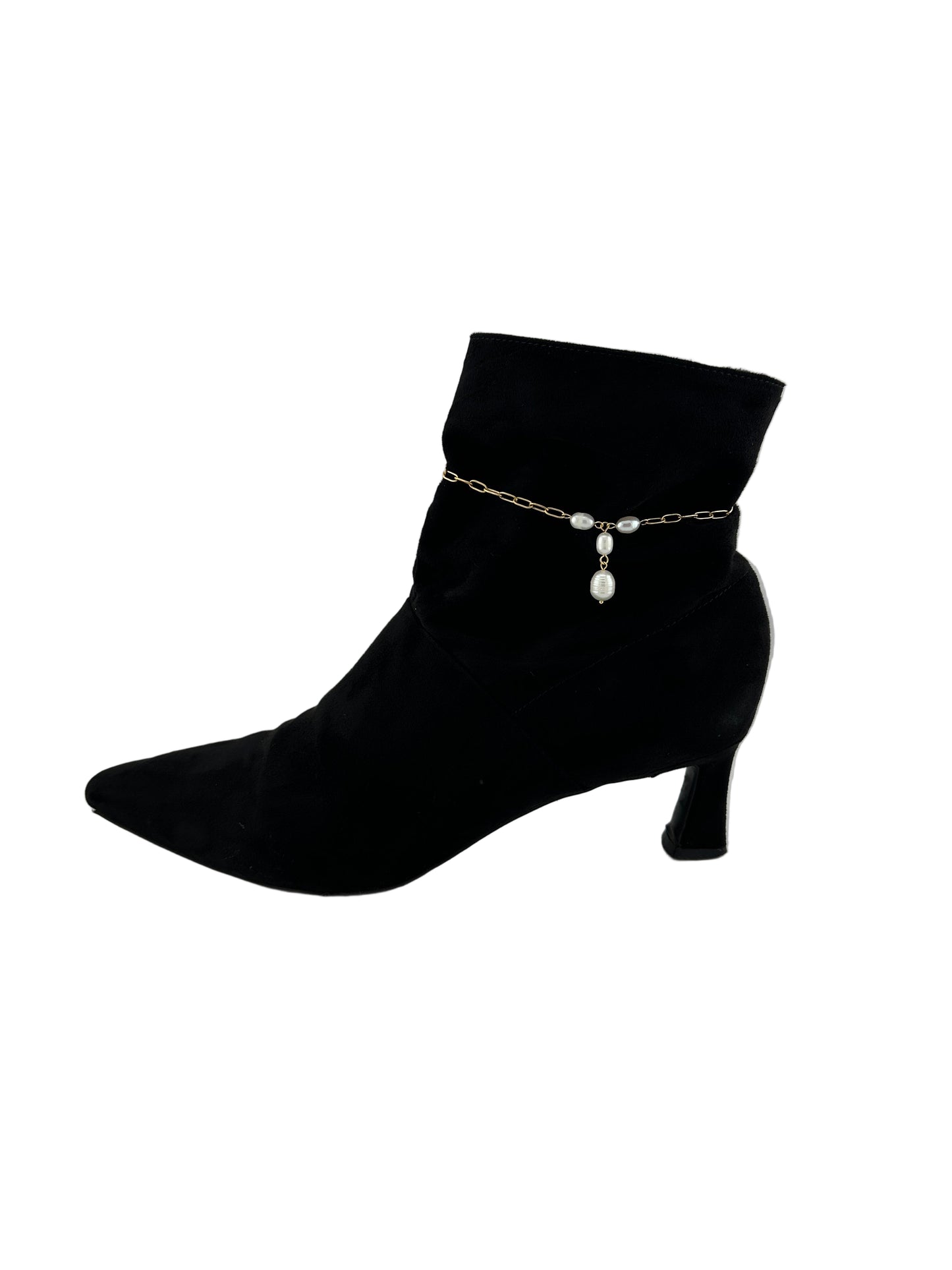 The Lustra Pearl Paperclip Anklet