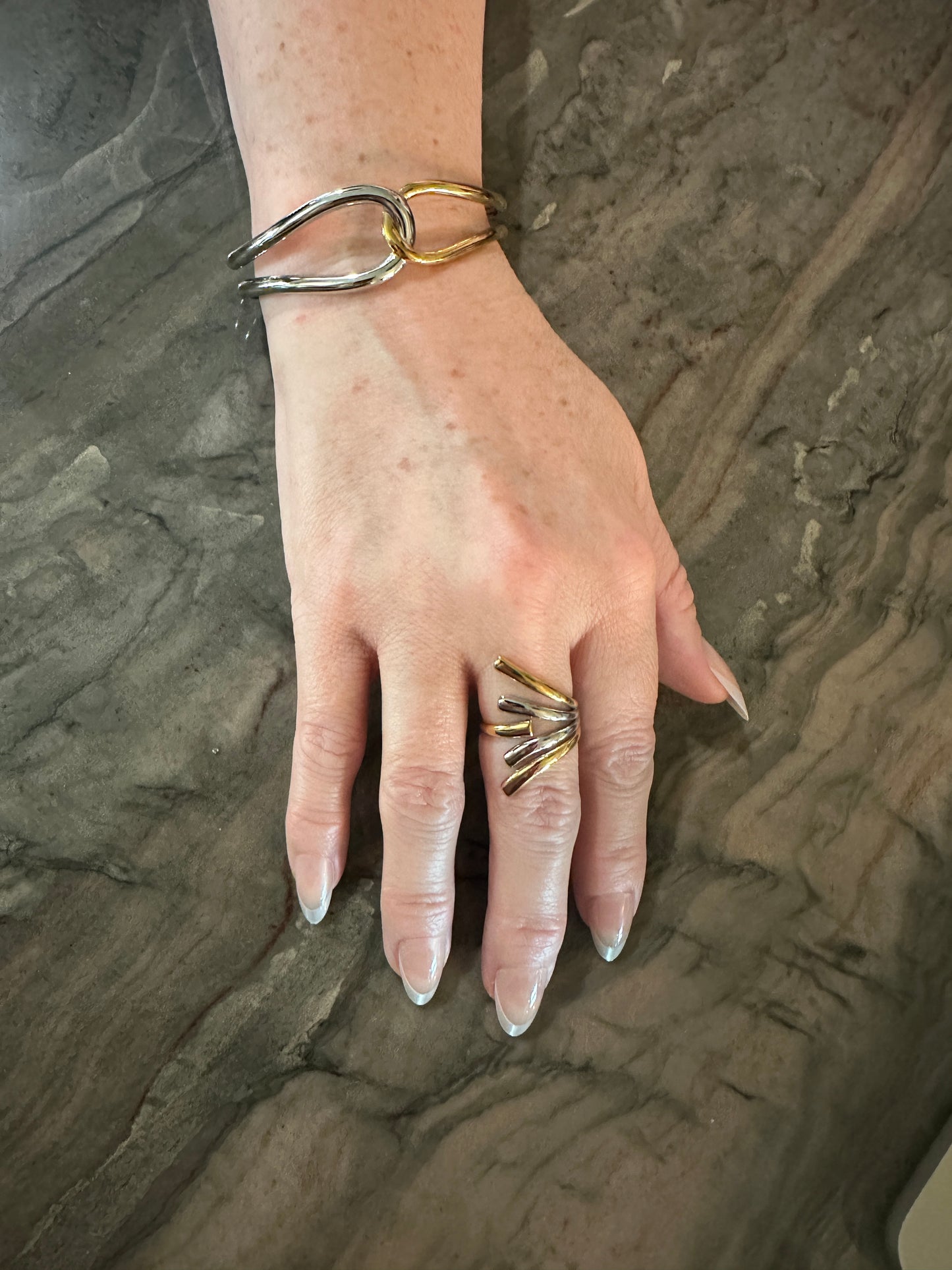 The Rossi Cuff Bracelet & The Torre Ring