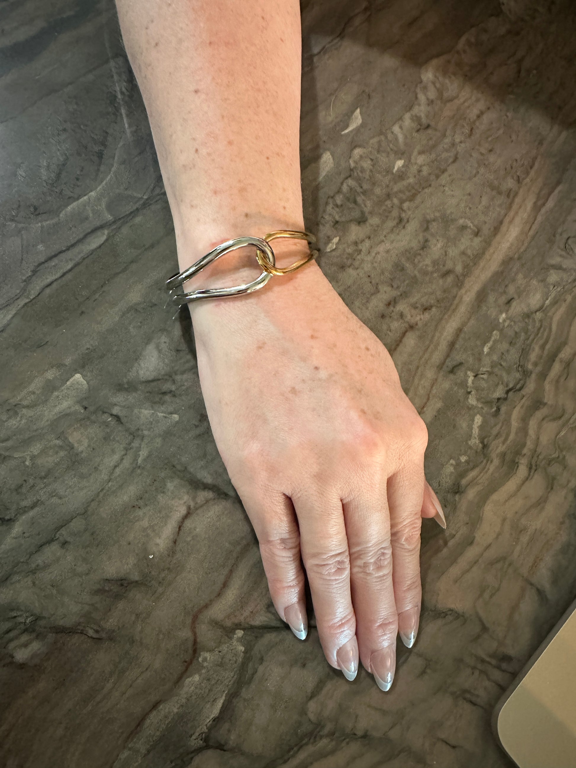 The Rossi Cuff Bracelet, modeled
